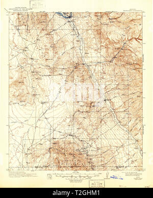 USGS TOPO Karte az Arizona Winkelman 315422 1913 125000 Restaurierung Stockfoto