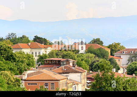 Blick auf die Altstadt in Plovdiv, Bulgarien Stockfoto