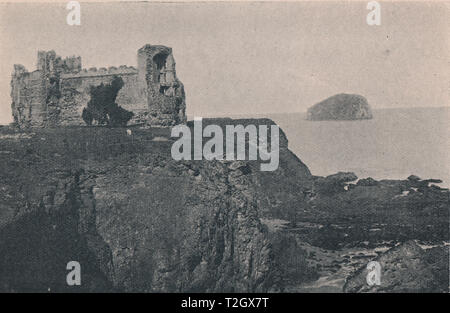 Tantallon Castle und Bass Rock - North Berwick Stockfoto