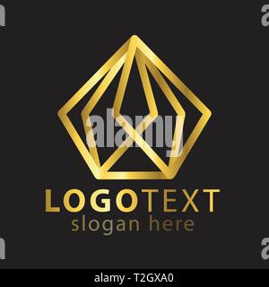 Lion Line Diamond logo Symbol vektor Vorlage Stock Vektor