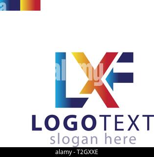 L X W Initial logo Symbol vektor Vorlage Stock Vektor