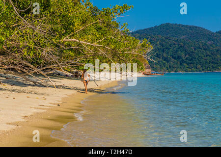 Februar 2019. Ko Lipe Tarutao National Marine Park Thailand. Eine Ansicht der in Ko Lipe Tarutao National Marine Park Thailand Stockfoto