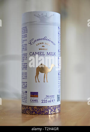 Camelicious langes Leben ganze Kamelmilch Stockfoto