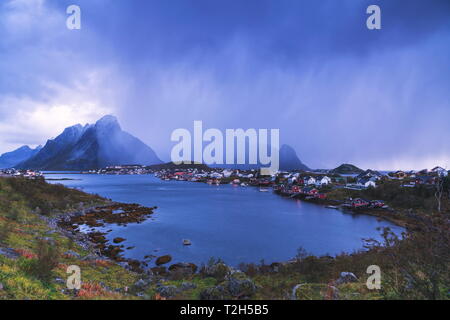 Landschaft der Reine in Moskenes, Norwegen, Europa Stockfoto