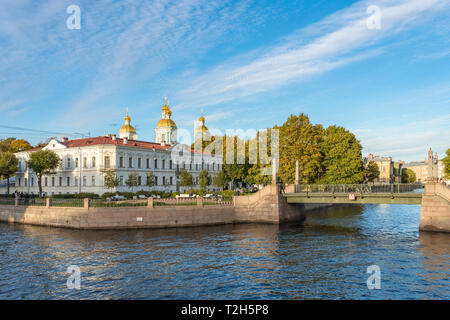 St. Nikolaus Marine Kathedrale in St. Petersburg, Russland, Europa Stockfoto