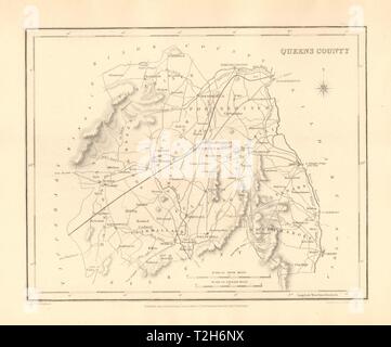 QUEENS COUNTY (LAOIS) antike Karte für Lewis - CREIGHTON & MITGIFT - Irland 1846 Stockfoto