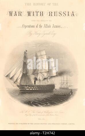 Krimkrieg. HMS Duke of Wellington, Royal Navy Baltische Flotte Flaggschiff 1860 Stockfoto