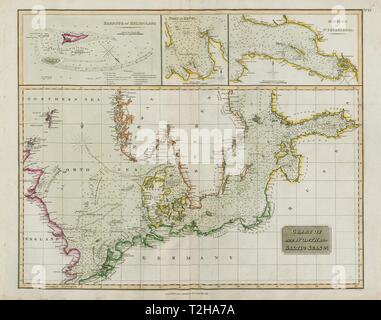 "Die Nord- und Ostsee". Helgoland Tallinn St. Petersburg. THOMSON 1817 Karte Stockfoto