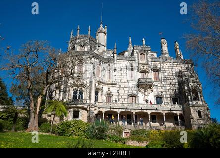 Quinta da Regaleira Schloss, Kulturlandschaft Sintra, Sintra, Portugal Stockfoto