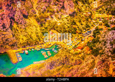 Calanque Sugiton bei Les Calanques National Park in der Nähe von Marseille in Frankreich Stockfoto