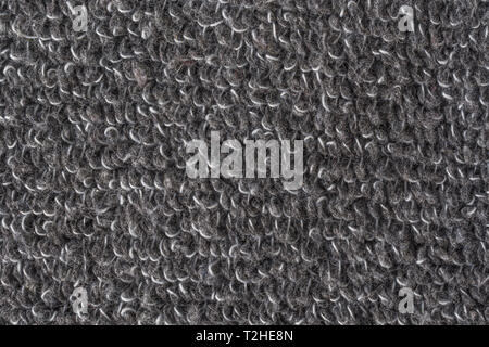 Close-up/extreme Makro aus Gewirken grau Material. Stockfoto