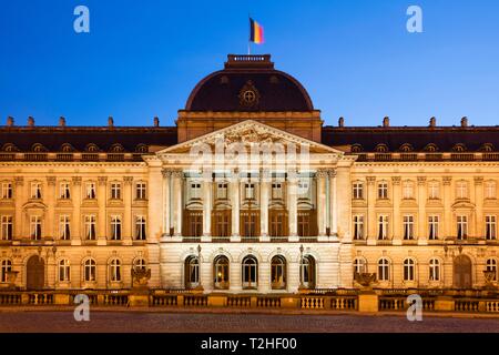 Royal Palace, Dämmerung, Brüssel, Belgien Stockfoto