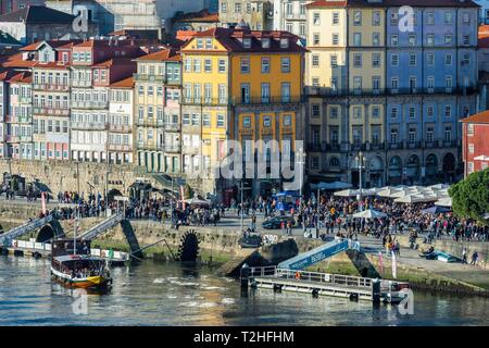 Douro, Stadtteil Ribeira, Porto, Portugal Stockfoto