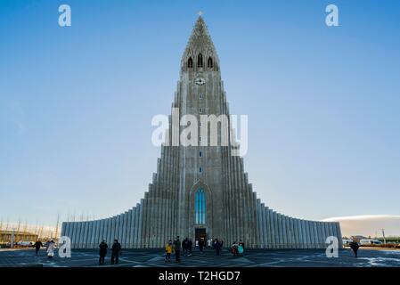 Kirche Hallgrimskirkja, Architekt Guojon Samuelsson, Reykjavik, Hofuoborgarsvaeoio, Capital Region, Island Stockfoto