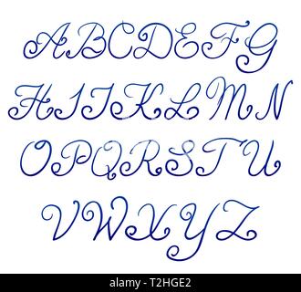 Handschriftliche alphabet Vektor Stock Vektor