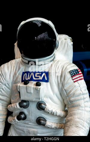 Astronaut im Raumanzug, der NASA, das Museum der Flug, Seattle, Washington, USA Stockfoto
