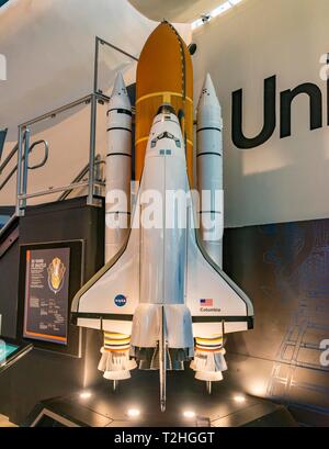 Space Shuttle, Modell, das Museum der Flug, Seattle, Washington, USA Stockfoto