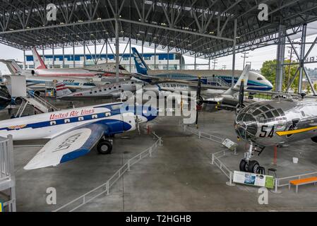 Verschiedene Flugzeuge, das Museum der Flug, Seattle, Washington, USA Stockfoto