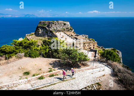 Die alte Festung und Stadt Korfu in Ionische Inseln, Griechenland, Europa Stockfoto