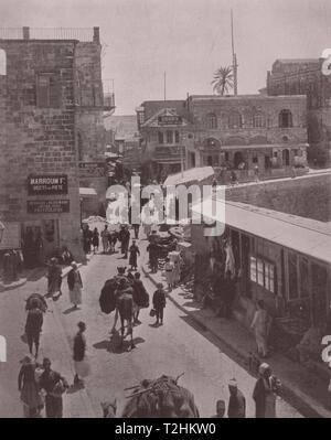 Jerusalem - Jaffa-Gate Straße Stockfoto