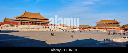 Tor der Höchsten Harmonie, Verbotene Stadt, Beijing, China, Ostasien Stockfoto