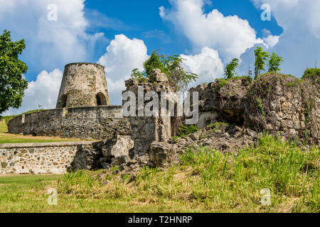 Ruinen von Rost Op Twist Sugar Mill Plantage, St. Croix, US Virgin Islands, Karibik Stockfoto