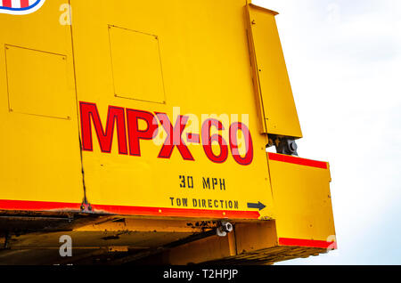 Ein Ohio Kran MPX-60 und Support Equipment für die Union Pacific Railroad am Salton Sea Kalifornien USA Stockfoto