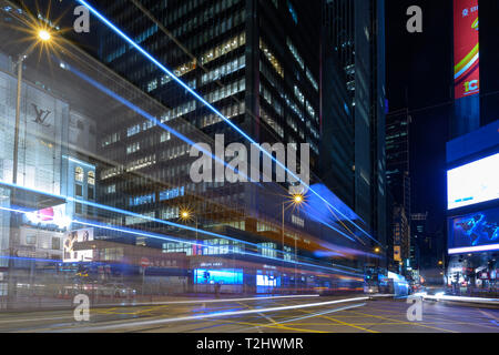 Central, Hong Kong - 29. März 2019: Wolkenkratzer in der Nähe des Connaught Road Central Hong Kong. Stockfoto