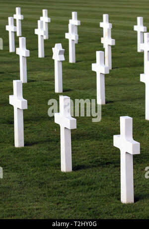 Gräber Cambridge amerikanischen Friedhof und Denkmal Stockfoto