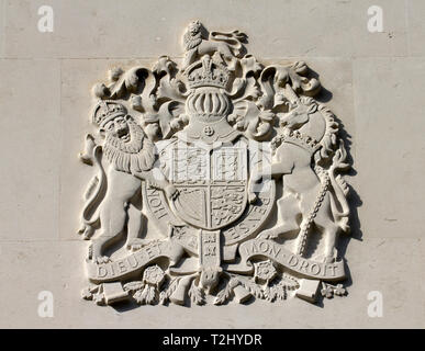 Königlichen Wappen des Vereinigten Königreichs Stockfoto