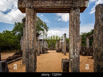 Antike Ruinen in Polonnaruwa, Sri Lanka am 18. September 2016 Stockfoto