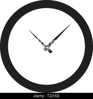 Symbol um Stunden in einem flachen Stil. Vector Illustration auf weißem Hintergrund. Stock Vektor