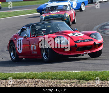 Nic-Strong, Marcos 3000GT, 70er Sport Straße Meisterschaft, HSCC, Öffner, Samstag, den 30. März 2019, Donington Park, Rundstrecke, CJM Photogra Stockfoto