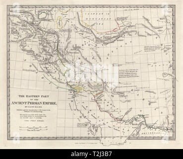 Persien / Iran. Den östlichen Teil des alten persischen Reiches. Irak. SDUK 1846 Karte Stockfoto