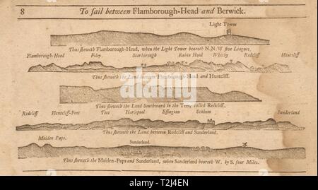 1749 alte antike Karte Stockfoto