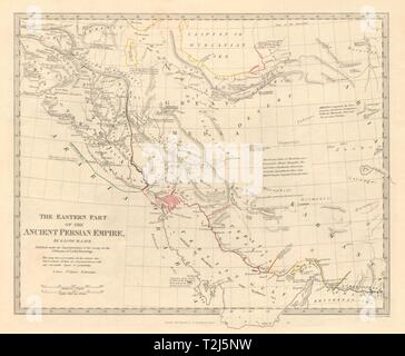 Persien (Iran). Den östlichen Teil des alten persischen Reiches. Irak. SDUK 1846 Karte Stockfoto