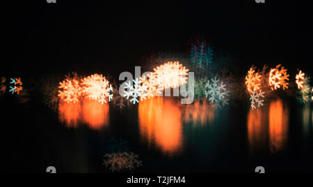 Bokeh Schneeflocke Hintergrund Grafik Stockfoto