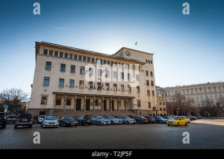 Der Hauptsitz der Bulgarischen Nationalbank in Sofia, Bulgarien Stockfoto