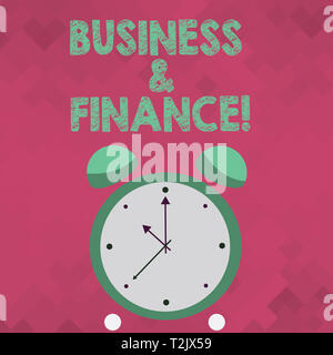 Text Zeichen zeigen, Business und Finanzen. Business foto Präsentation bezieht sich auf Geld und Kredit in der Bunten Runde analog zwei Bell Alarm eingestellt Stockfoto