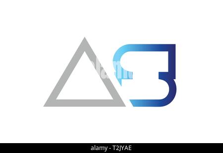 Blau Grau Buchstaben logo Kombination als s Design geeignet für ein Unternehmen oder ein Geschäft Stock Vektor