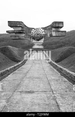 Podgaric, Kroatien - 30. Dezember 2018. Das Denkmal der Revolution des Volkes von Moslavina in Bjelovar-Bilogora County, zentrale Kroatien Stockfoto