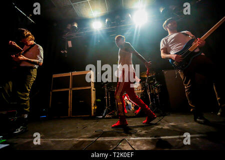 Bologna, Italien. 26 Mär, 2019. Hellfire Buchung präsentiert Frank Carter & die Klapperschlangen. In den letzten Jahren, Frank Carter, der ehemalige Galgen Frontmann, hat nie aufgehört zu begeistern und seine enorme Kreativität und seine Liebe für die Musik zeigen, die auf den renommiertesten Bühnen in Europa zusammen mit seinem Rattesnakes, mehrmals vorhanden, im Reading & Leeds Festival zu spielen, um den Download und viele andere lokale Festivals wie dem Home Festival und die Firenze Felsen zu Beginn des Bands des Kalibers von Foo Fighters & Biffy Clyro! Credit: Luigi Rizzo/Pacific Press/Alamy leben Nachrichten Stockfoto