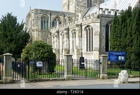 Kirche St. Maria, der Jungfrau, in der Ortschaft Hemingborough, East Yorkshire, England, Großbritannien Stockfoto