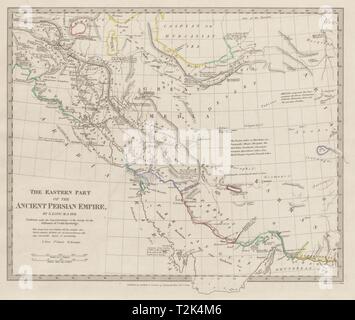 Persien (Iran). Den östlichen Teil des alten persischen Reiches. Irak SDUK 1844 Karte Stockfoto