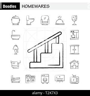 Hand gezeichnet Badezimmer für Design Element und Malbuch Seite für