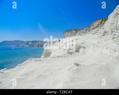 Scala dei Turchi, oder Treppe der Türken, in Sizilien Stockfoto