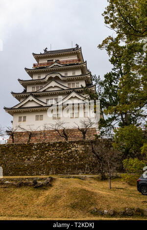 Fukuyama Schloss wird manchmal als Hisamatsu Schloss- oder iyo Schloss wurde das Schloss von Bingo-Fukuyama während der Edo Epoche der japanischen Geschichte. Stockfoto