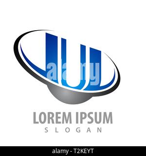 Initial UU swoosh Konzept Design. Symbol grafische Vorlage element Stock Vektor