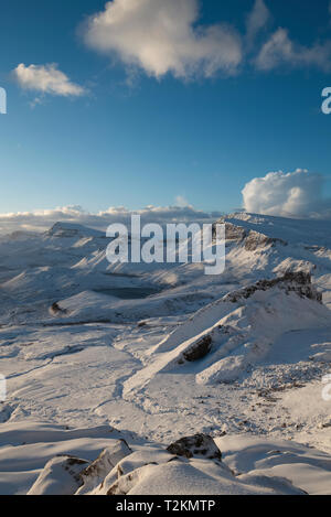 Blick auf Trotternish ridge von Quiraing, Isle of Skye Stockfoto