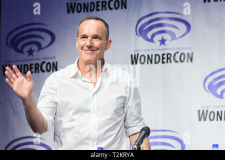 März 31, 2019 - Clark Gregg in der Marvel Agenten von S.h.i.e.l.d Panel während der San Diego Comic-Con präsentiert Wonder-Con 2019 Tag 2 im Anaheim Convention Center in Anaheim, Kalifornien, 30. März 2019 (Bild: © Marissa Carter/ZUMA Draht) Stockfoto